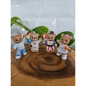 Vintage Homco 4 Bears Figurines #1449 And 1421
